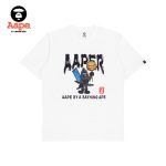 AAPE 春夏字母印花圖案潮流個性短袖T恤1220XXJ 黑/白#品質保證