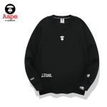 AAPE 胸前小LOGO反光印花印花衛衣 男女同款 黑/白#好穿透氣