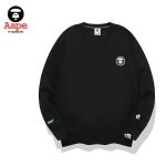 AAPE 經典小LOGO猿顔字母印花衛衣 男女同款 黑/白#限時秒殺#