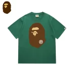 A BATHING APE FOLLOW Big Ape Head 猿人頭印花T-shirt 短袖-綠色