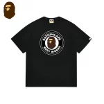 BAPE 猿人頭圓章字母迷彩拼接圖案印花短袖T恤