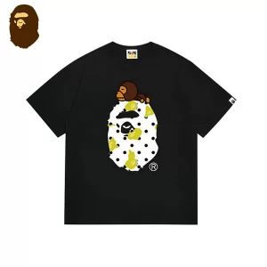 BAPE 猿人頭波點圖案BABY MILO印花短袖T恤 男女同款