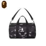 BAPE 超大容量 圓柱手提旅行包 單肩包斜挎包 黑迷彩