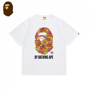BAPE 迷彩花朵猿人頭字母印花短袖T恤