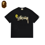 STUSSY X BAPE CAMO SHARK BLKItem 鯊魚短袖T恤