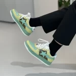 【BAPE STA】低幫休閒運動板鞋 元年拼接復古 漆皮猿人頭閃電星