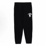 Bape SS23 字母印花 純色 加絨 運動休閒衛褲 黑色