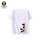 AAPE PLANET EARTH撞色標語｜短袖T恤｜白色-背面