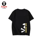 AAPE PLANET EARTH撞色標語｜短袖T恤｜黑色-背面