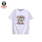 AAPE UNIVERSE兔耳猿人印花｜短袖T恤｜白色-正面