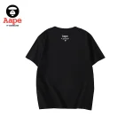 AAPE UNIVERSE兔耳猿人印花｜短袖T恤｜黑色-背面