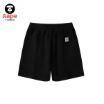 AAPE「I AM ALFA!」對話框圖案｜抽繩短褲｜黑色-背面