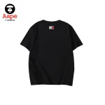 AAPE做舊卡通太空猿人印花｜短袖T恤｜黑色-背面