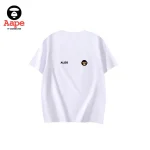 AAPE撞色字母迷彩猿人印花｜短袖T恤｜白色-背面