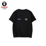AAPE撞色字母迷彩猿人印花｜短袖T恤｜黑色-背面