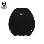 Aape Now連帽衛衣｜ 紅迷彩猿頭字母印花｜黑色-背面