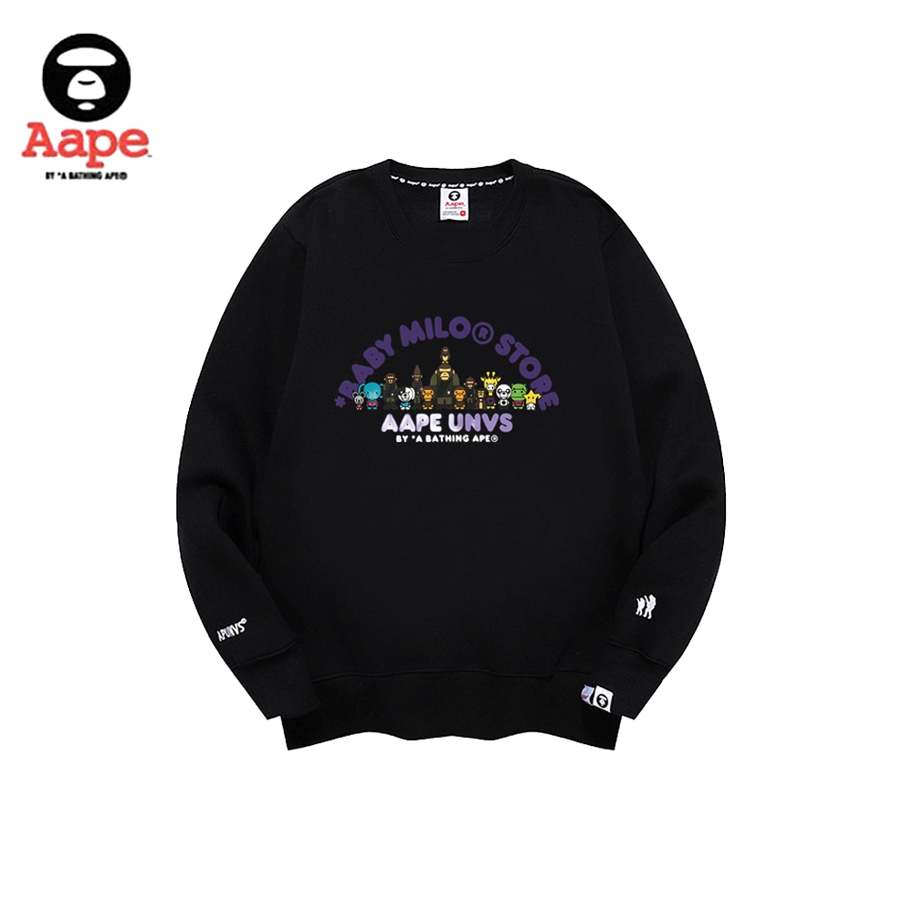 Aape Unvs衛衣｜猿顏卡通全系列印花｜黑色/白色