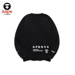 Aape Unvs衛衣｜猿顏卡通全系列印花｜黑色-背面