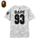 BAPE x Miami 聯名短袖T恤｜93號隊標印花｜灰白-背面