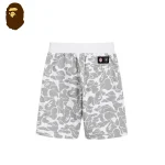 BAPE x Miami 聯名短褲｜LOGO隊標印花｜灰白-背面