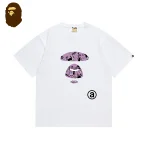 BAPE短袖T恤｜紫猿顏紋印花｜白色